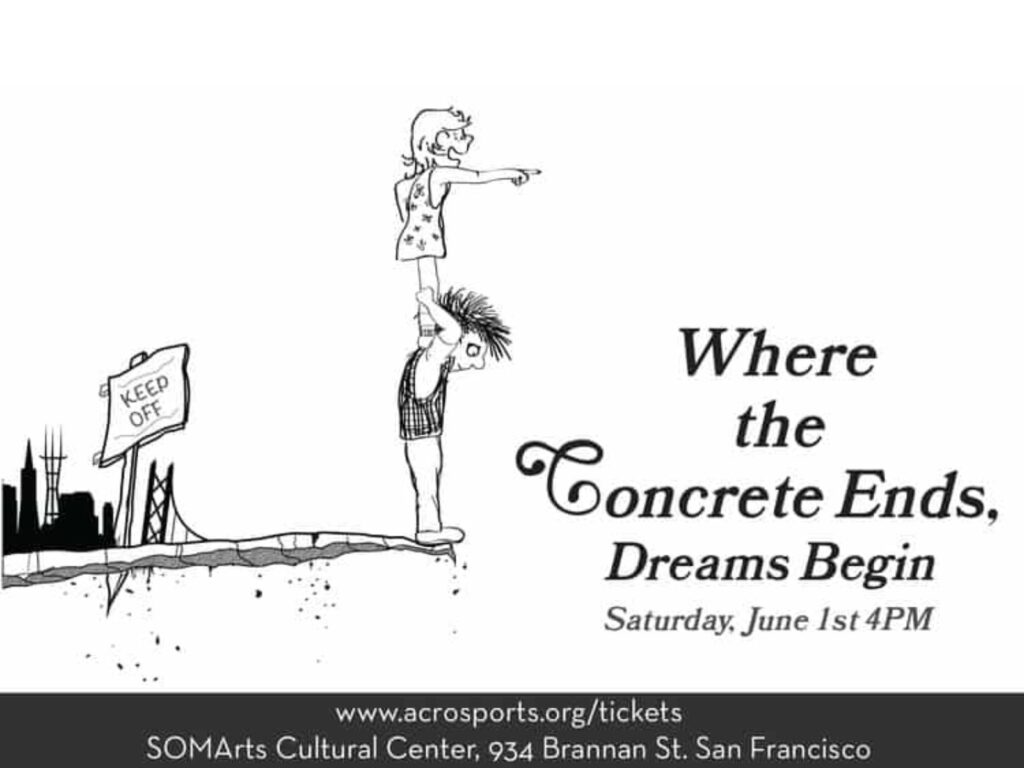A comic frame that says "where the concrete ends, dreams begin"